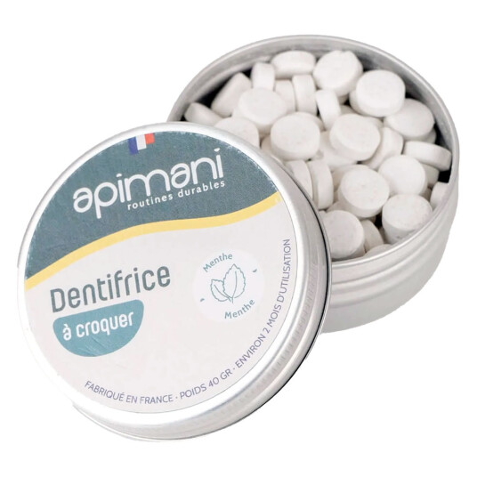 Naturlig tannkremtabletter Apimani Mint 120 pcs. Naturlig tannkremtabletter Apimani Mint 120 pcs.