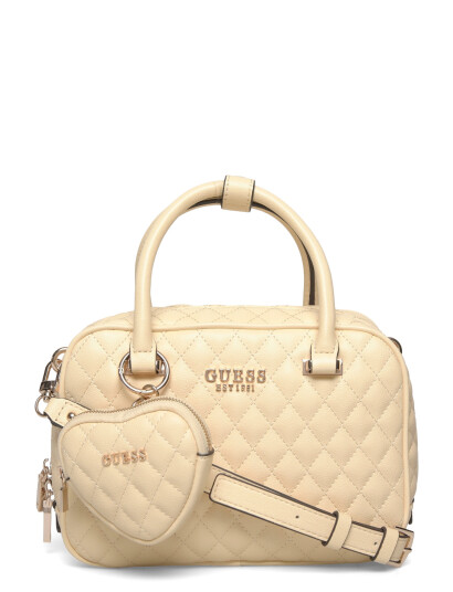 GUESS Atabey Box Satchel Cream ONE SIZE GUESS Atabey Box Satchel Cream ONE SIZE