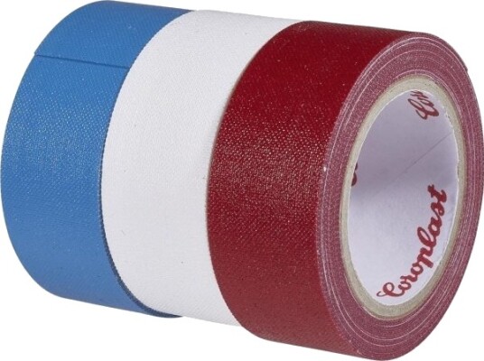 Coroplast 31081 Tekstiltape Blå Rød Hvit L X B 2,5 M X 19 Mm 3 Stk