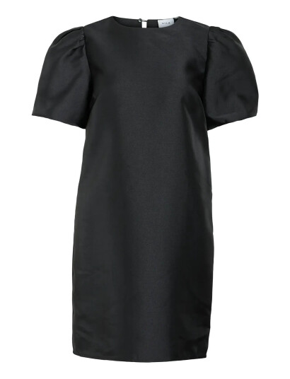 Vila Vishina 2/4 O-Neck Short Dress/Pty/Ka - Black - 34