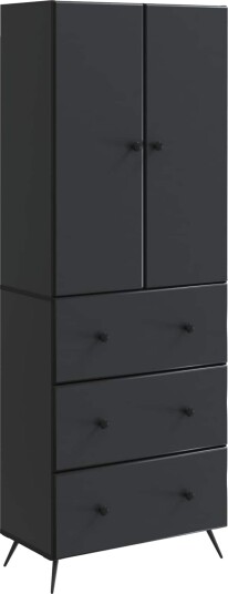 vidaXL Skapsett 2 pcs Svart 66 x 34,5 x 90 cm Konstruert tre