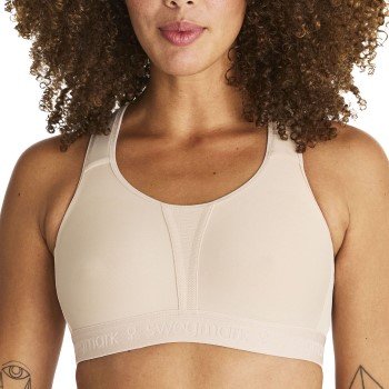 Swegmark BH Kimberly Iconic Moulded Cups Sports Bra Beige polyamid D 90 Dame Swegmark BH Kimberly Iconic Moulded Cups Sports Bra Beige polyamid D 90 Dame