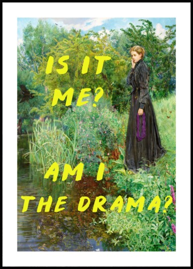 Pensive Woman Am I Drama Plakat / 21x30