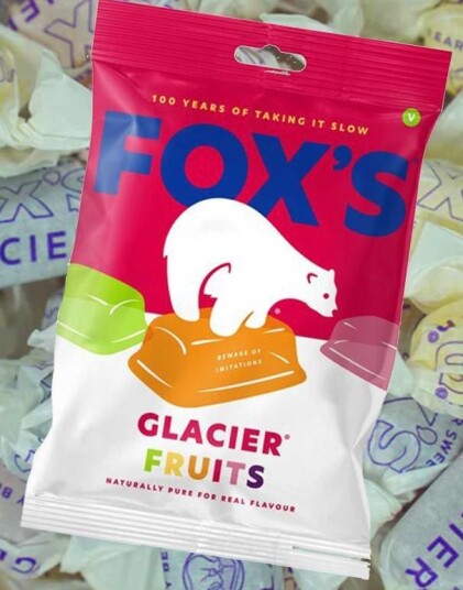 Fox"s Glacier FruitSukkertøy med Fruktsmaker 100 gram