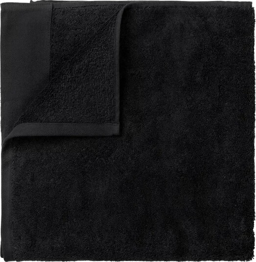 Blomus Set Of 2 Guest Hand Towels 50 X 30 Cm Riva Black Black 50X 30CM