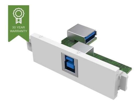 Vision Techconnect 3 Usb-B Module - Påknipsbar Mulighetsmodulfrontplate - Usb-Type B Vision Techconnect 3 Usb-B Module - Påknipsbar Mulighetsmodulfrontplate - Usb-Type B