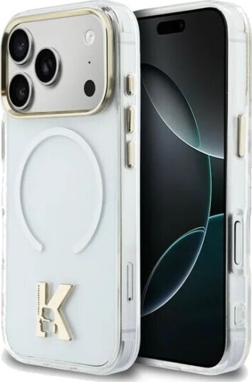 Karl Lagerfeld MagSafe Etui til iPhone 17 Pro med K Head Logo - Gjennomsiktig