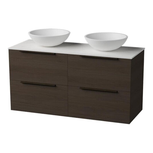 Servantskap FOSSBAD Variant46 B120 for Benkeplate og 2 Toppmonterte Servanter 9120640505 Servantskap FOSSBAD Variant46 B120 for Benkeplate og 2 Toppmonterte Servanter 9120640505