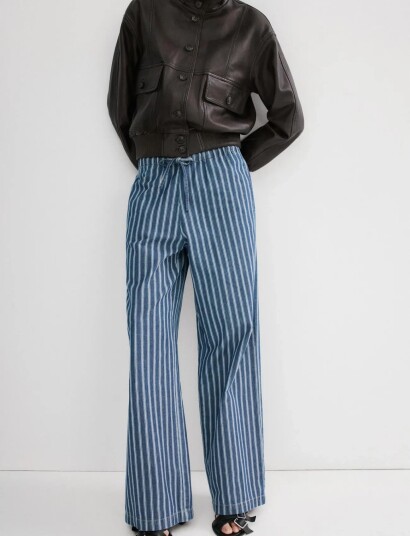 Mango Striped Jeans Blue XL Mango Striped Jeans Blue XL