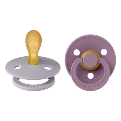 BIBS® smokkfarge Symmetrisk spene Fossil Grå & Mauve 6-18 måneder, 2stk