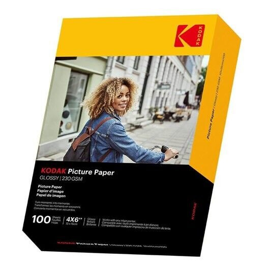 KODAK 10x15cm Glossy Photo Paper 230g/m 100 Sheets KODAK 10x15cm Glossy Photo Paper 230g/m 100 Sheets