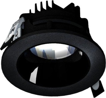 Modell S Downlight 8W justerbar lysretning uten lyskilde 30° 95x45 mm sort