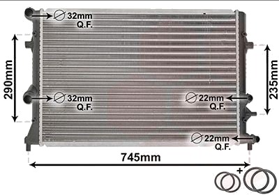VAN WEZEL 58002289 Radiator motorkjøling