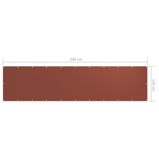 vidaXL Balkongskjerm terrakotta 120x500 cm oxfordstoff