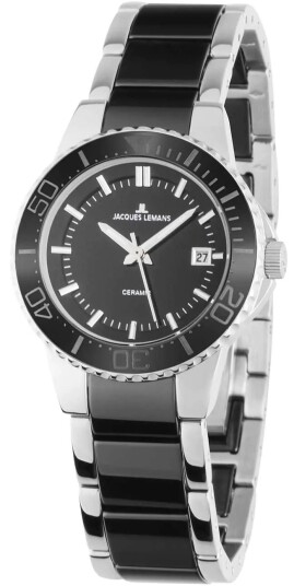Jacques Lemans Dameklokke 1 2165A Colmar Sort/Keramik Ø31 mm
