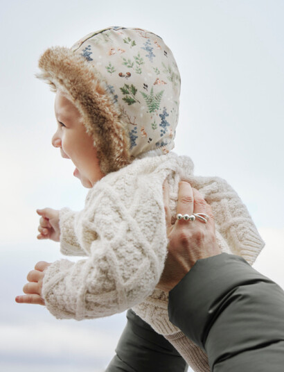 Elodie Details Winter Bonnet - Fairytale Forest 6-12M - Green - 6-12MONTHS