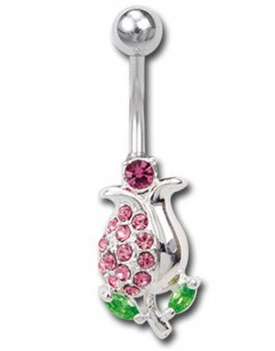 Utgått Navlepiercing med Rose Rosa