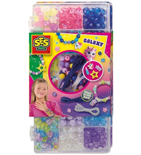 SES Creative Smykker Sett Galaxy Perler SES Creative Smykker Sett Galaxy Perler