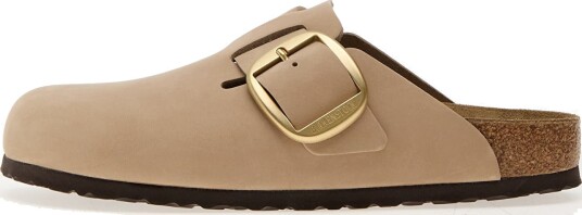 Joggesko Bieknstock Boston Big Buckle Leather Nubuck Sandcastle EUR 38