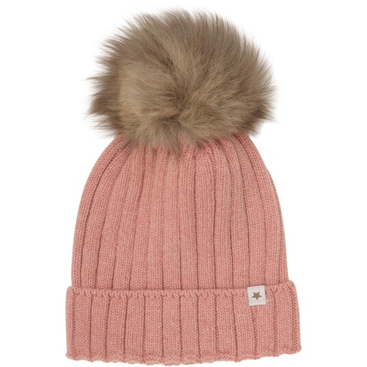 Huttelihut Burlwood Lue Strikk Alpaca Pompom 4-6 år/53 Huttelihut Burlwood Lue Strikk Alpaca Pompom 4-6 år/53