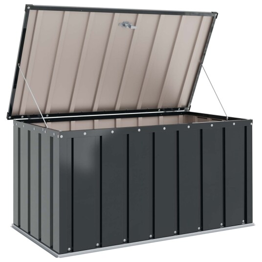 vidaXL Hage Lagringsboks Svart 101 x 56,5 x 50 cm Stål vidaXL Hage Lagringsboks Svart 101 x 56,5 x 50 cm Stål
