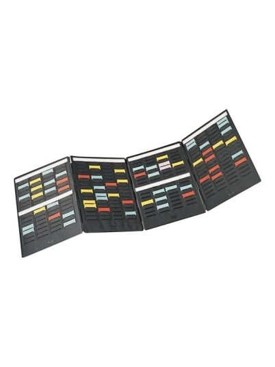 Nobo Mini - card planner board - 16 slots x 3 columns - black