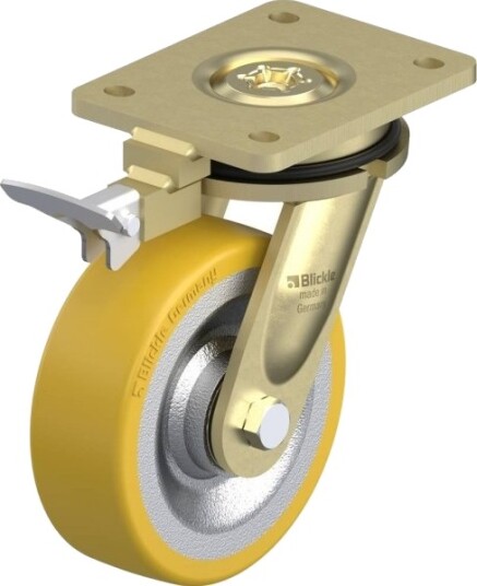 Blickle 473306 Ls-Seth 150K-Ri4 Styrehjul Med Bremse, Hjuldiameter 150 Mm, Bæreevne (Maks.) 650 Kg, 1 Stk