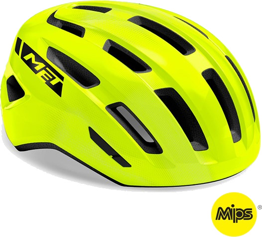 MET Miles MIPS sykkelhjelm Flou Yellow