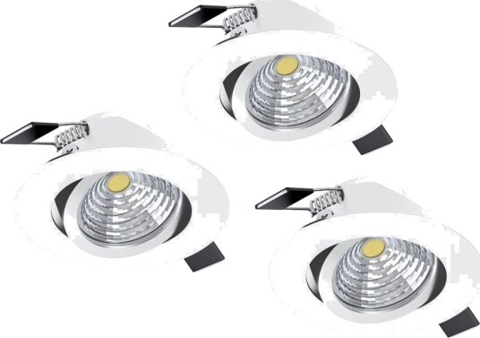 Innfelt lampe Saliceto Mobil Hvit 4000K Sett på 3 - 8,8 cm