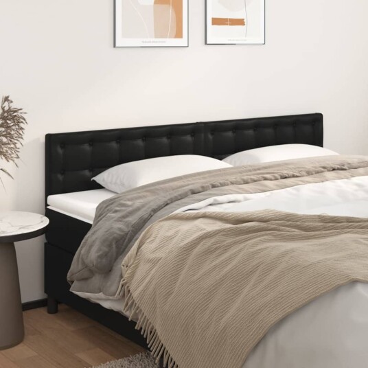 Hodegavler 2 stk svart 90x5x78/88 cm kunstlær