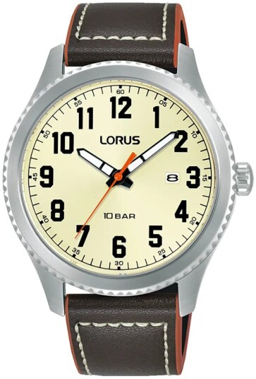 Lorus Herreklokke RH987RX9 Dress Beige/Lær Ø41 mm Lorus Herreklokke RH987RX9 Dress Beige/Lær Ø41 mm