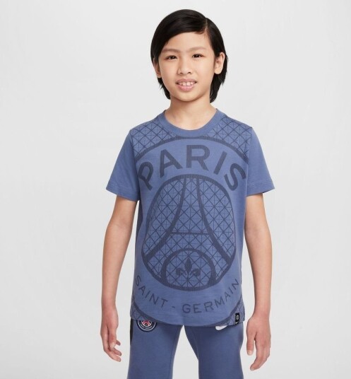 Paris Saint Germain T skjorte Crest   blå Barn   Nike størrelse L: 147 158 cm