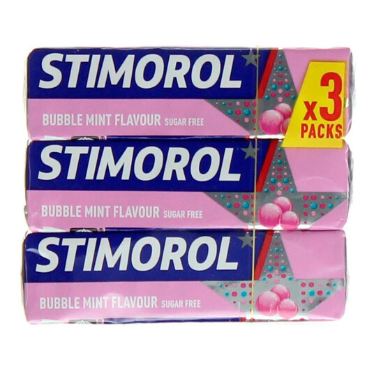 Stimorol Bubble Mint Flavor Tyggegummi - 3-pk.