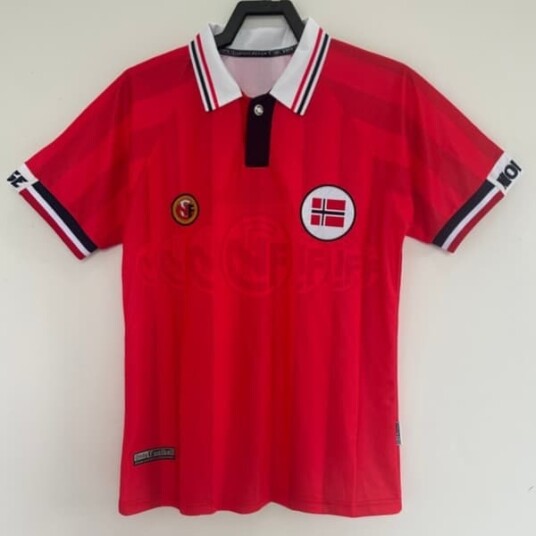 Norge 1998 VM Frankrike Hjemmedrakt Retro Herrefotballag (BT) L