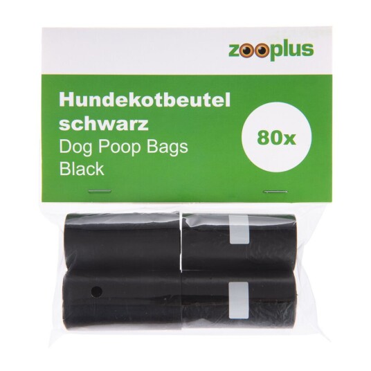 Zooplus Exclusive Hundeposer Svart 4 Ruller À 20 Poser 30 X 22 cm