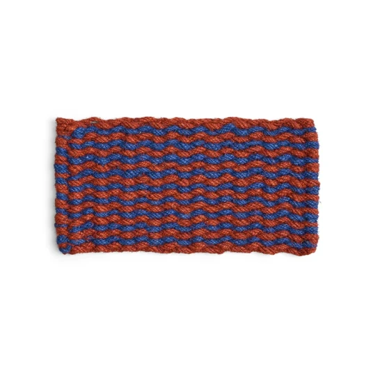 HAY Coco Stripe Wave dørmatte Brown navy
