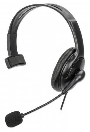 MANHATTAN MH Over-Ear Mono USB Headset, with Reversible Mic, Box MANHATTAN MH Over-Ear Mono USB Headset, with Reversible Mic, Box