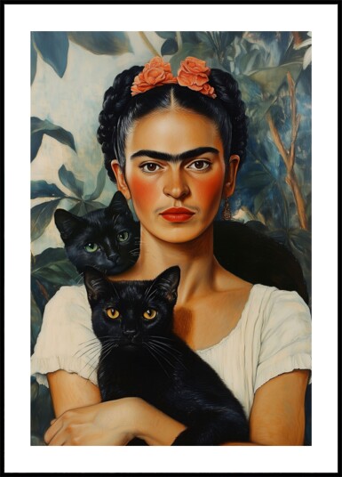 Frida and cats Plakat / 40x50