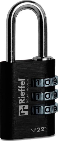 Rieffel Hengelås Med Kodelås (20 mm) Svart