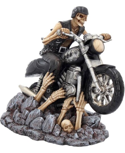 James Ryman Ride out of Hell Motorsykkelfigur med Skjelett 16 cm