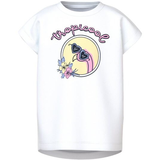Name It Bright White Tropicool Violet T-Shirt 98