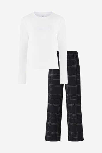 Calvin Klein Underwear   Pyjamas L/S Tee & Pant Sleep Set   Hvit