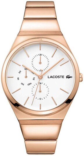 Lacoste Dameklokke 2001036 Hvit/Rose gulltonet stål Ø38 mm Lacoste Dameklokke 2001036 Hvit/Rose gulltonet stål Ø38 mm