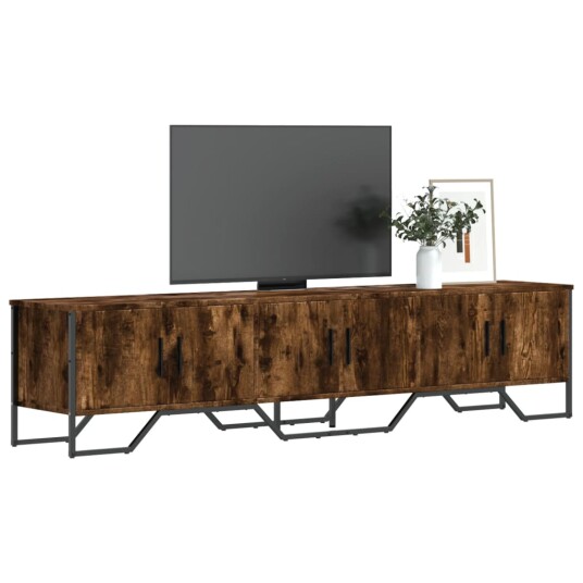 TV-benk røkt eik 180x34x41 cm konstruert tre 848591
