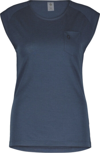 Scott Defined Merino Tech Tanktop Metall Blå Kvinner