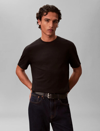 Calvin Klein Jeans Ss Classic Monogram Tee 2Pk   Black   XXL