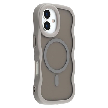 iPhone 17 Bølgekant magnetisk hybrid deksel Grå