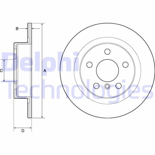 Bremseskive DELPHI BG4812C Bremseskive DELPHI BG4812C
