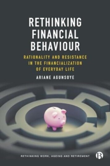 Rethinking Financial Behaviour  Rationality and Resistance in the Financialization of Everyday Life