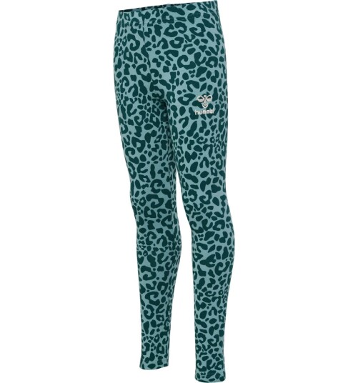 Hummel Leggings hmlFlowy Blue Coral 4 år 104 Leggings Blå